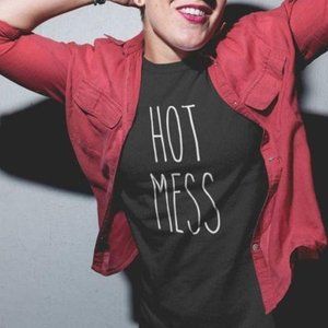 Rae Dunn 100% Cotton Hot Mess Shirt XL